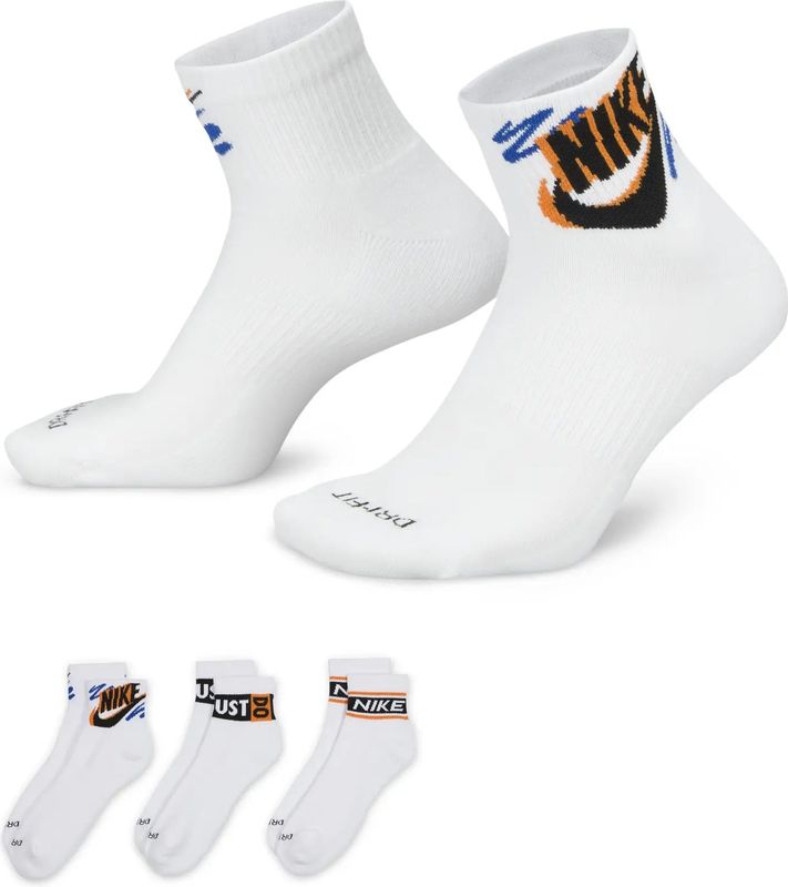 Nike - Everyday Cushioned - Sokken - Wit - 3 Pack