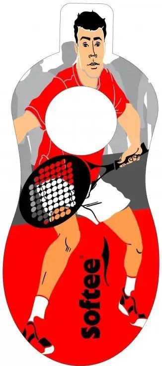 Softee - Opblaasbare Trainingspop - Padelspeler - 183x89 cm - Polyester