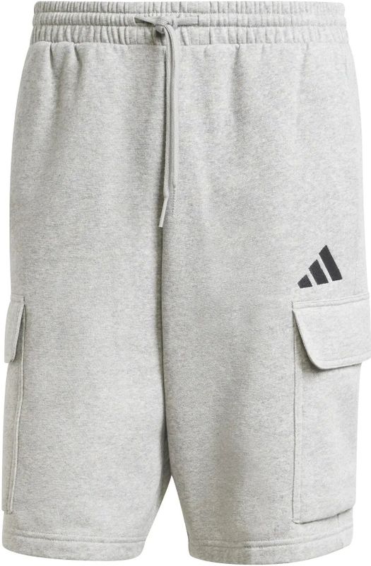 adidas - ESSENTIALS FEELCOZY FLEECE CARGO SHORT - Herenshorts - Zwart - 70% Katoen 30% Polyester