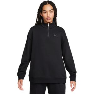 Dames sweater met oversized 1/4 rits Nike Fleece