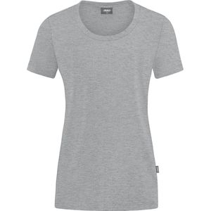 Jako Organic Stretch-T-Shirt Dames - Lichtgrijs Gemeleerd