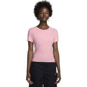Nike - Essential Sportswear Chill Knit T-Shirt - Pink - Modal/Katoenmix