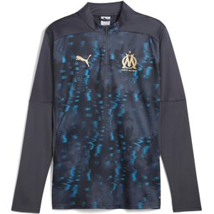 Puma - OM Prematch - Trainingstop - Blauw-Wit - Ademend Materiaal