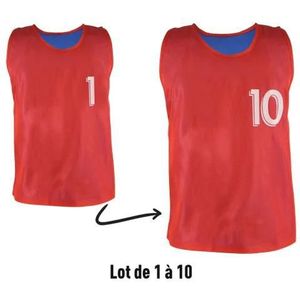 Nummered omkeerbare hesjes Sporti N° 1 - 10 (x10)