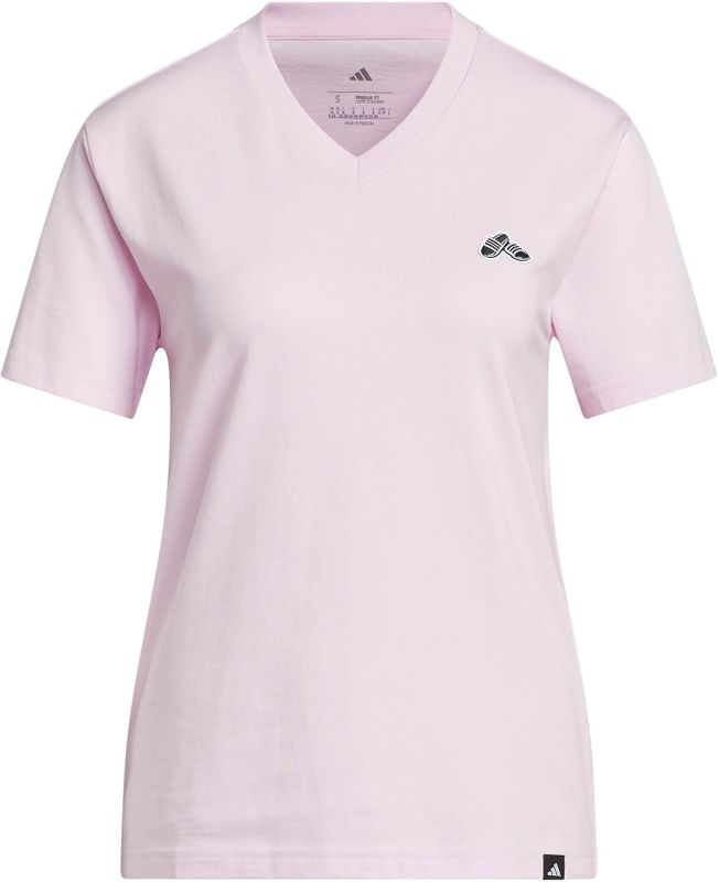 Dames-T-shirt met V-hals adidas Summer Slide