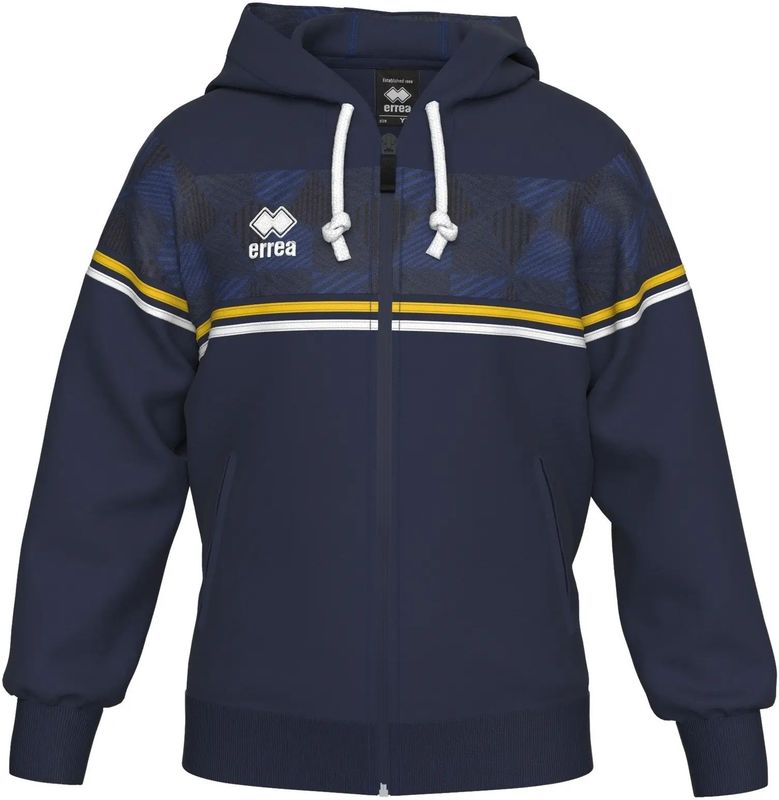 Errea - Dragos - Hoodie - Zwart - Volledige Ritssluiting - Verstelbare Capuchon