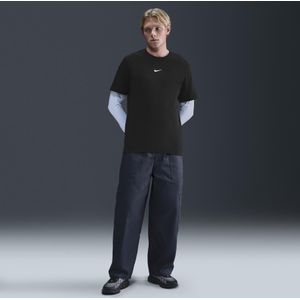 Nike - Sportswear Shirt - Pastelblauw - Kwartmouw - Ronde Hals