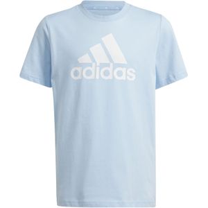 Adidas - Essentials Big Logo - T-shirt - Blauw - Katoen - Korte Mouwen