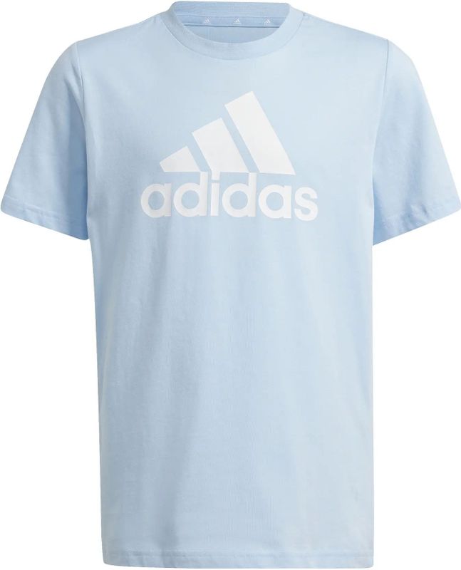 Adidas - Essentials Big Logo - T-shirt - Blauw - Katoen - Korte Mouwen