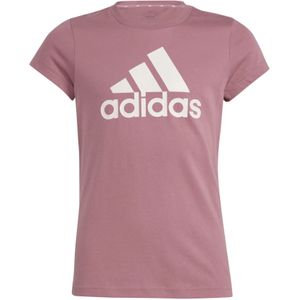 Adidas - Essentials Big Logo - T-shirt - Roze - Katoen - Korte Mouwen