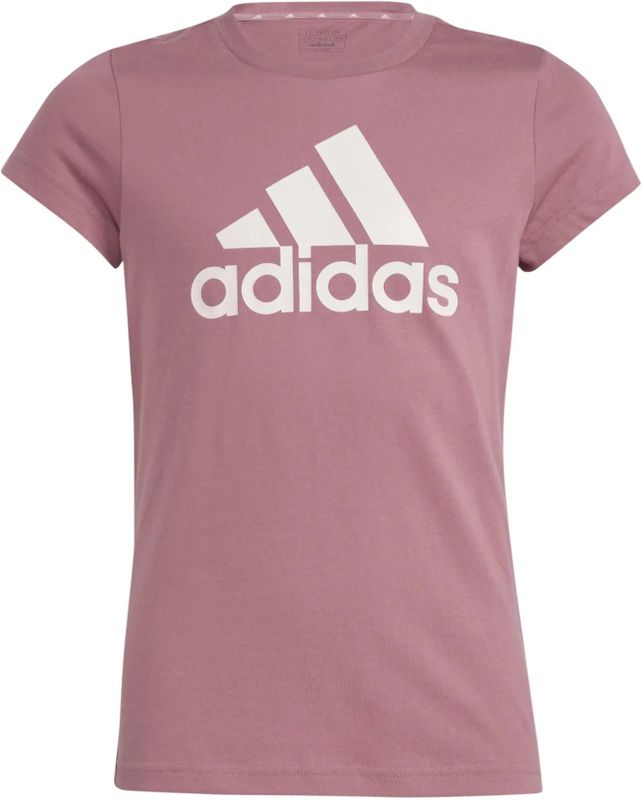 Adidas - Essentials Big Logo - T-shirt - Roze - Katoen - Korte Mouwen