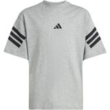 Adidas - Future Icons 3 Stripes - T-shirt - Grijs - Korte Mouwen