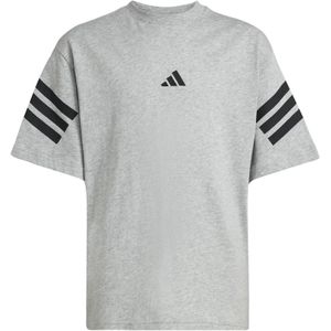 Adidas - Future Icons 3 Stripes - T-shirt - Grijs - Korte Mouwen