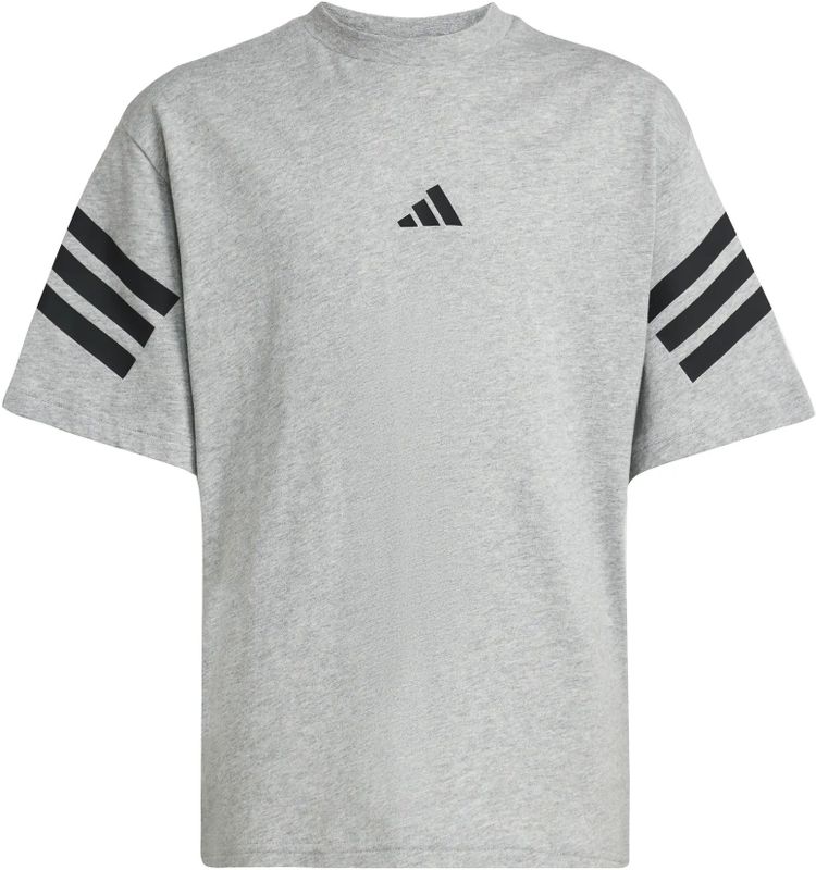 Adidas - Future Icons 3 Stripes - T-shirt - Grijs - Korte Mouwen