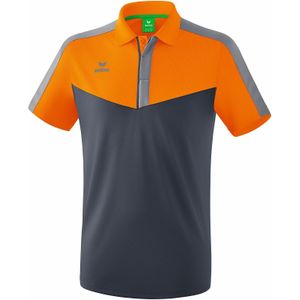 Erima Squad Polo Slate Grijs-Monument Grijs-New Oranje