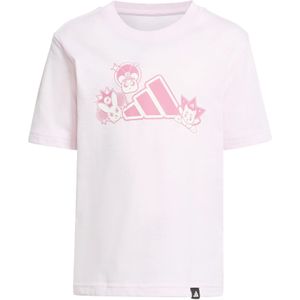 adidas - LK ANIME T - T-shirt - Clear Pink - Regular Fit - 100% Katoen