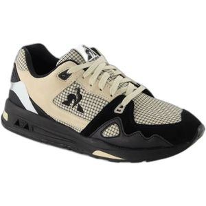 Le Coq Sportif - R1000 - Trainers - Krijttinten - Zwart - Suède en Ripstop Mesh