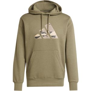 Olive Strata - Hoodie - Katoen/Polyester/Viscose - Regular Pasvorm