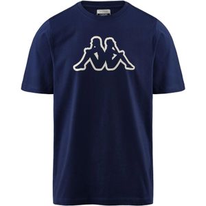 Kappa - Crew Neck T-Shirt - Blauw - Heren - Katoen