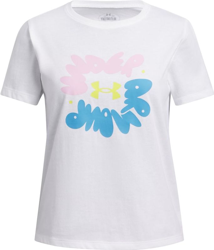 Under Armour - Bubble Wordmark - T-shirt - Wit - Korte Mouwen