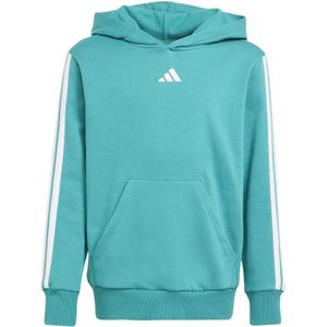 adidas - Fleece Hoodie - Grijs - Katoenmix - Capuchon met Kangoeroezak