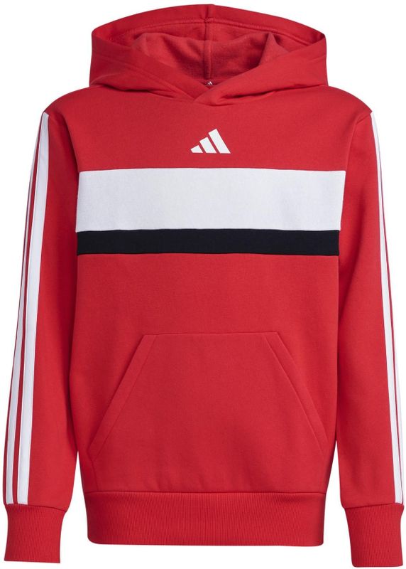 ADIDAS - Hoodie - Rood/Wit - Katoen/Polyester