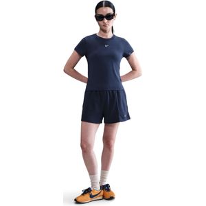 Nike - Sportswear Shirt - Navy - Sportshirt - Slanke Pasvorm - Kwartmouw