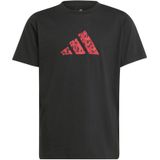 Adidas - Future Icons - T-shirt - Zwart - Korte Mouwen - Jongens/Meisjes