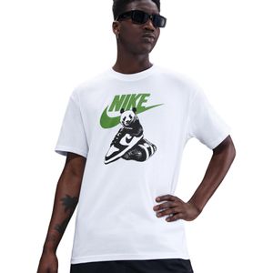 Nike - Sportswear Shirt - Lichtgroen - Ronde Hals - Kwartmouw
