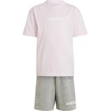 Adidas - Essentials Linear Tee Set - T-shirt en Korte Broek - Zwart - Katoen