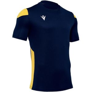 Macron - Polis Shirt - Marine/Rood - Korte Mouw - Kinderen