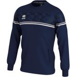 Errea - Davis - Sweatshirt - Kind - Geribde Hals en Manchetten - Zijzakken met Rits