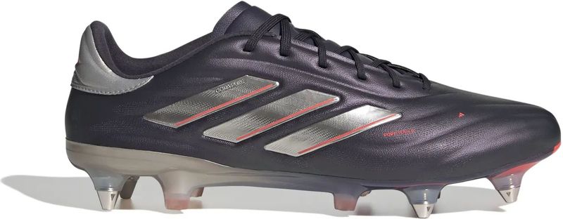 adidas Copa Pure 2 Elite Voetbalschoenen - Donkerpaars Zilver Roze - Echt Leer - IJzeren Noppen