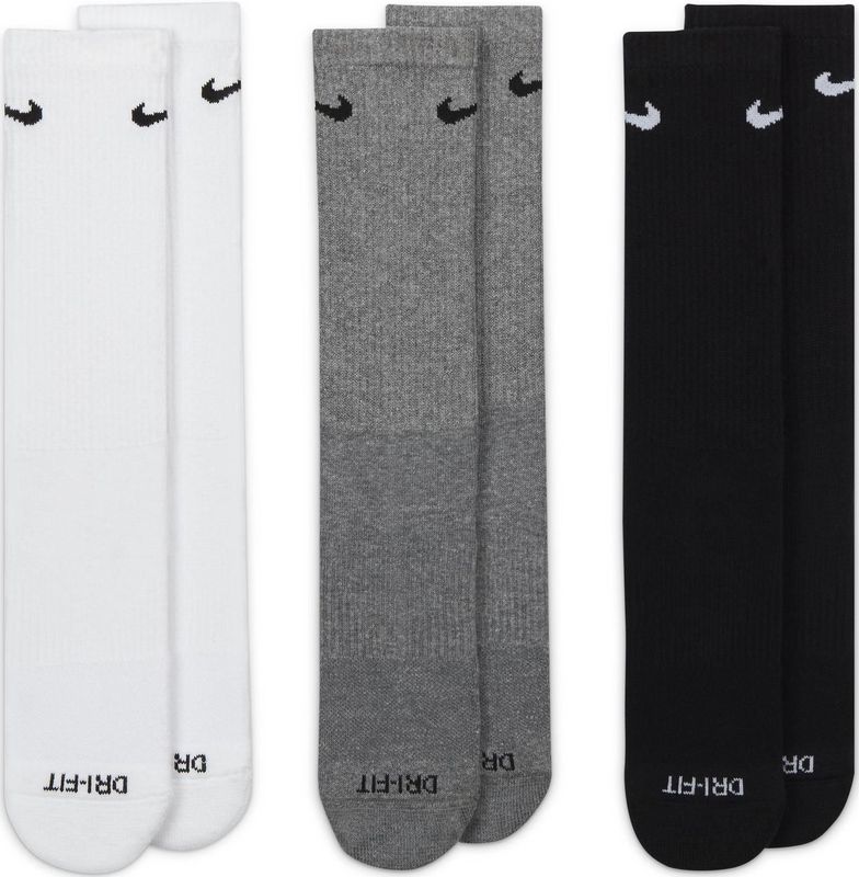 Nike - Everyday Plus Cushioned - Sokken - Zwart - Set van 6
