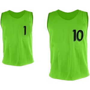 Genummerde hemdjes van 1 tot 10 Sporti (x10)