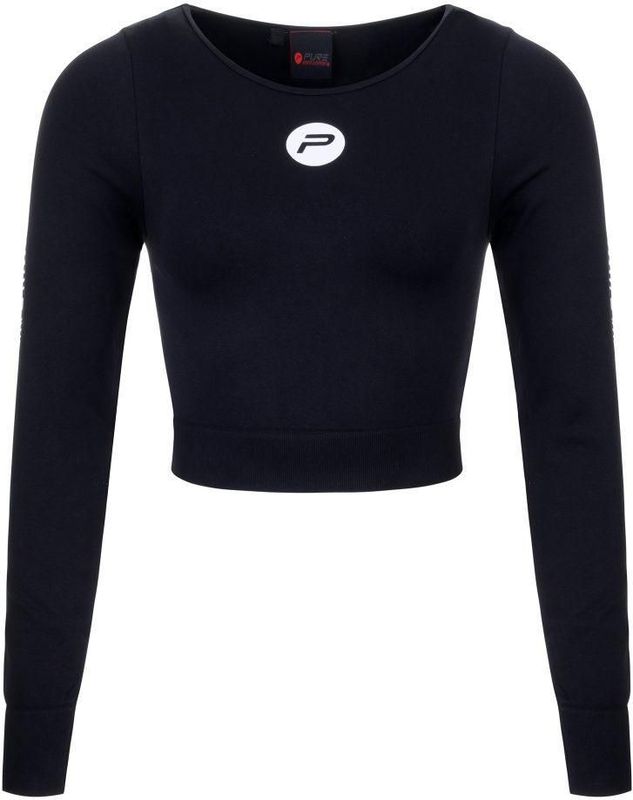 Pure2Improve - Dames-top - Zwart - Lange Mouwen