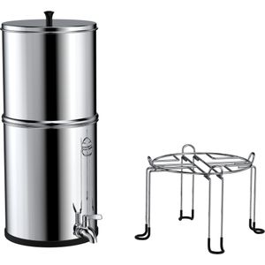 Alapure OWF020 Schwerkraft Edelstahl 8,5 Liter Schwerkraftfiltration SET