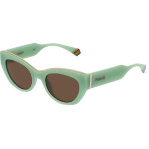 Polaroid PLD 6199/S/X Damen-Sonnenbrille Vollrand Butterfly Kunststoff-Gestell, grün