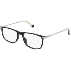 Polaroid PLD D458/G Herren-Brille inkl. Gläser Vollrand Eckig Kunststoff-Gestell 54mm/17mm/145mm, schwarz