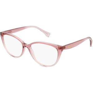 Ralph RA7135 Damen-Brille inkl. Gläser Vollrand Butterfly Kunststoff-Gestell 55mm/16mm/140mm, pink