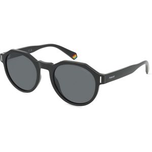 Polaroid PLD 6207/S Unisex-Sonnenbrille Vollrand Mehreckig Kunststoff-Gestell, schwarz