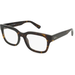 Ray-Ban 0RX7217 CHAD Unisex-Brille inkl. Gläser Vollrand Eckig Acetat-Gestell 52mm/22mm/145mm, braun