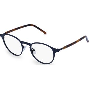 Fielmann BD 419 CL Unisex-Brille inkl. Gläser Vollrand Panto Edelstahl-Gestell 50mm/21mm/145mm, blau