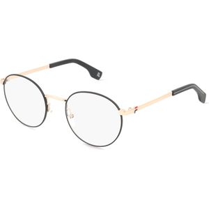 Fila VFI717 Damen-Brille inkl. Gläser Vollrand Panto Edelstahl-Gestell 50mm/21mm/140mm, schwarz