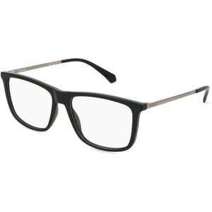 Polaroid PLD D497 Herren-Brille inkl. Gläser Vollrand Eckig Kunststoff-Gestell 55mm/16mm/145mm, schwarz