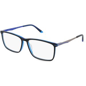 Jaguar 2503 Herren-Brille inkl. Gläser Vollrand Eckig Acetat-Gestell 58mm/15mm/145mm, schwarz