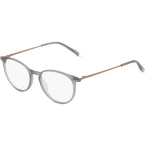 Fielmann MI 050 FLEX CL Unisex-Brille inkl. Gläser Vollrand Panto Acetat-Gestell 47mm/17mm/140mm, grau