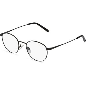 Fielmann BD 425 CL Unisex-Brille inkl. Gläser Vollrand Panto Edelstahl-Gestell 51mm/20mm/145mm, Schwarz