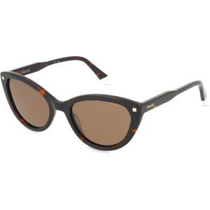 Polaroid 207381 Damen-Sonnenbrille Vollrand Cateye Acetat-Gestell, Havanna