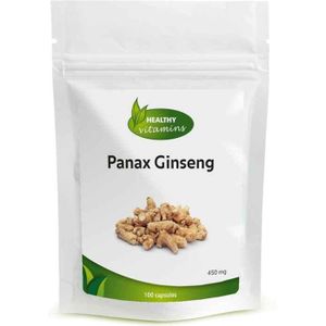 Panax Ginseng ⟹ 100 capsules | 450 mg | vitaminesperpost.nl